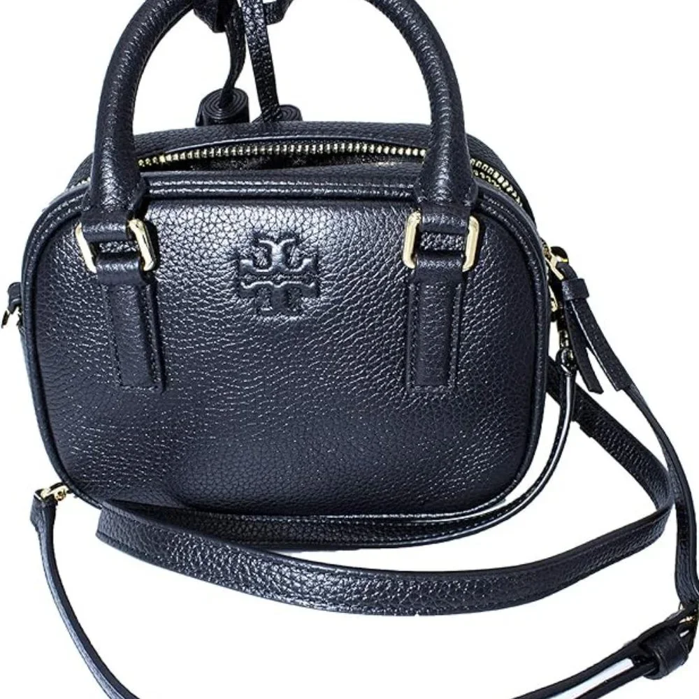 NEW! Tory Burch 74066 Black Thea Mini Gold Hardware Women's Satchel‎